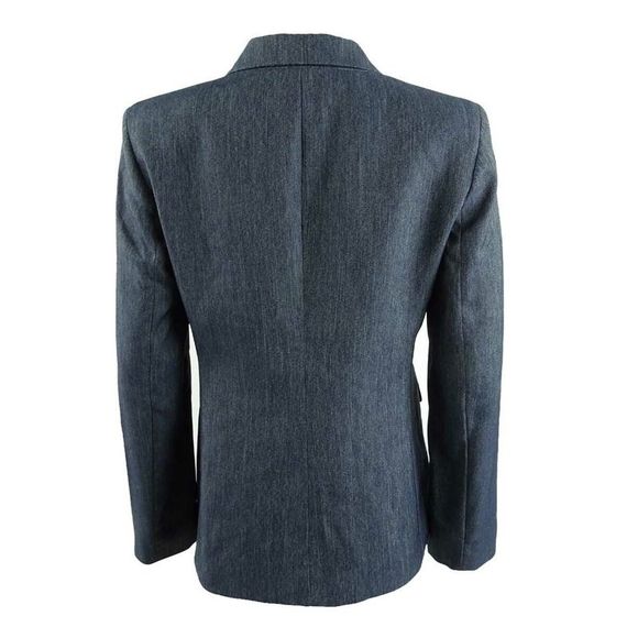 Tahari ASL Women's Denim Two Button Jacket Blue Size 16 - Picture 2 of 3